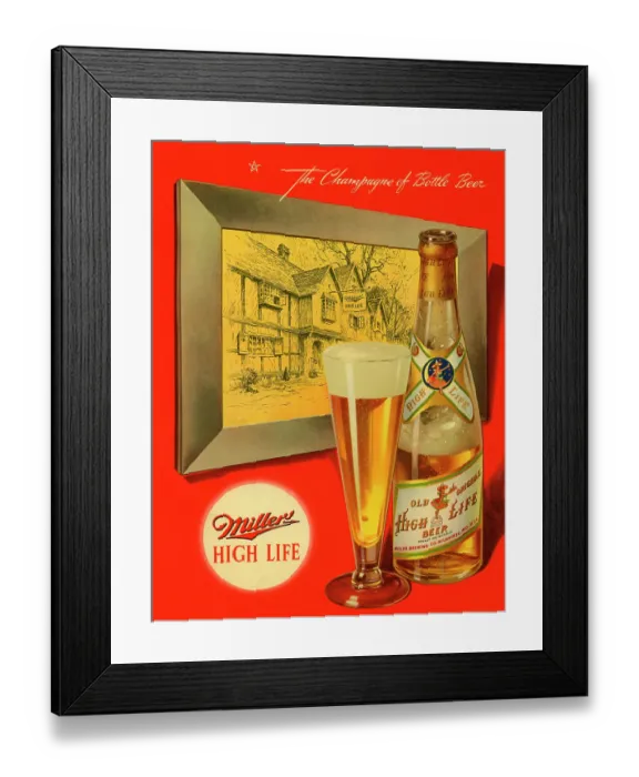 Framed Print : Miller High Life Framed Print : Miller High Life