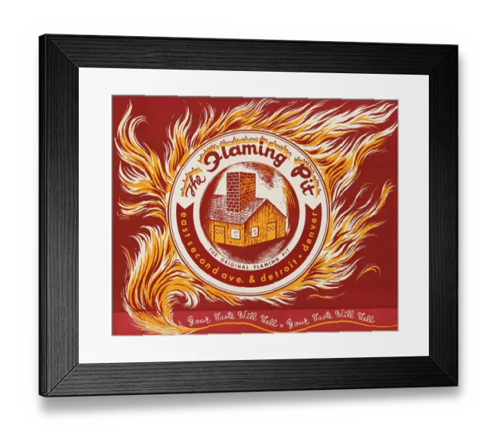 Framed Print : Flaming Pit, The Framed Print : Flaming Pit, The