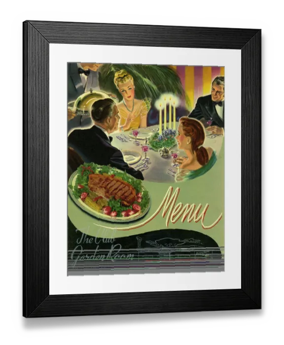 Framed Print : Club Garden Room, The Framed Print : Club Garden Room, The