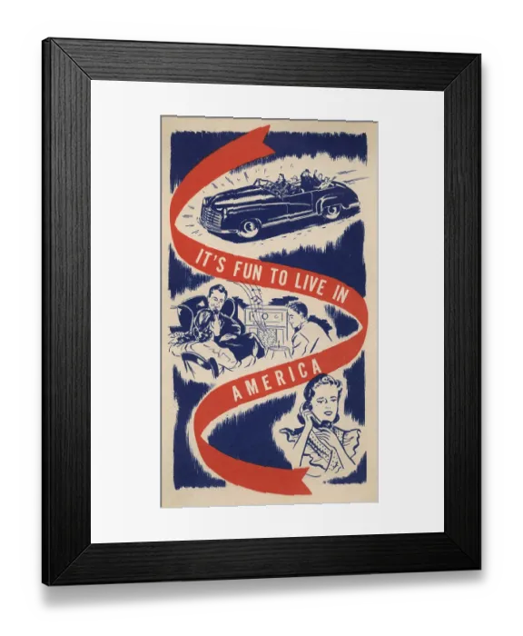 Framed Print : It's Fun To Live In America Framed Print : It's Fun To Live In America