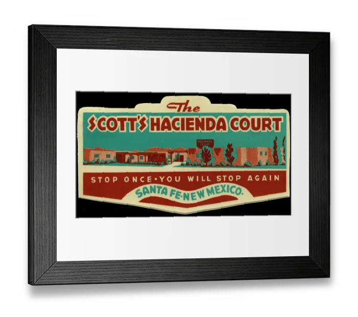 Framed Print : Scott's Hacienda Court Framed Print : Scott's Hacienda Court