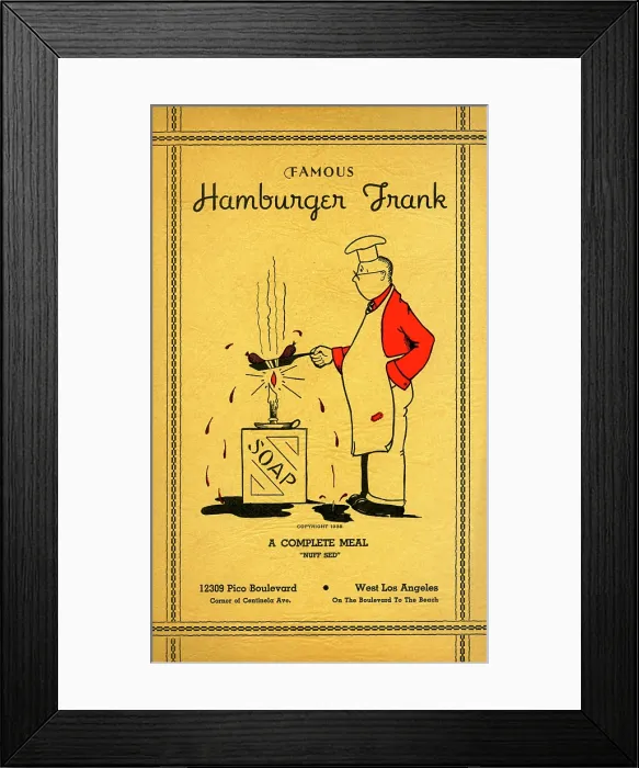 Framed Print : Hamburger Frank Framed Print : Hamburger Frank