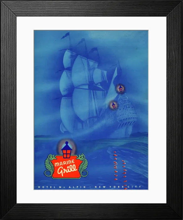 Framed Print : Marine Grill, Hotel McAlpin Framed Print : Marine Grill, Hotel McAlpin