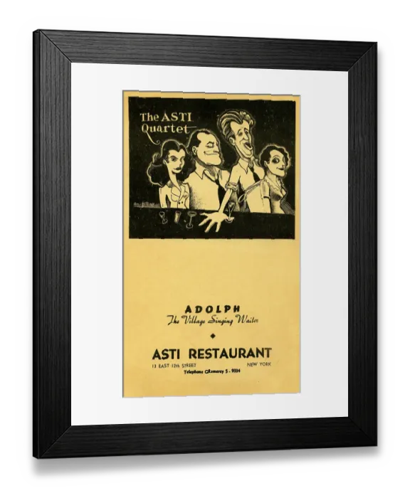 Framed Print : Adolph Asti Restaurant Framed Print : Adolph Asti Restaurant