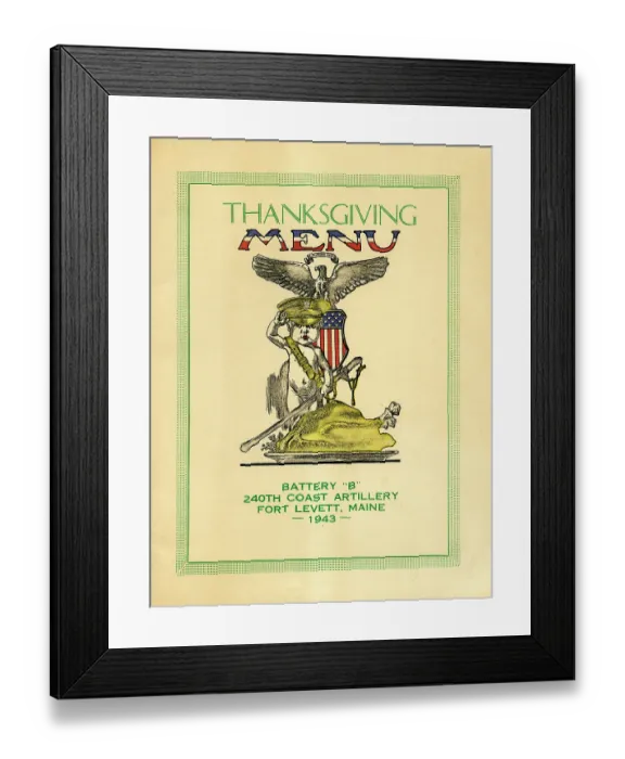 Framed Print : Battery 'B, ' Thanksgiving Framed Print : Battery 'B, ' Thanksgiving