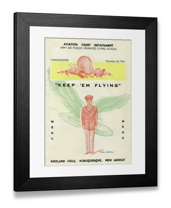 Framed Print : Aviation Cadet Detachment, Thanksgiving Framed Print : Aviation Cadet Detachment, Thanksgiving
