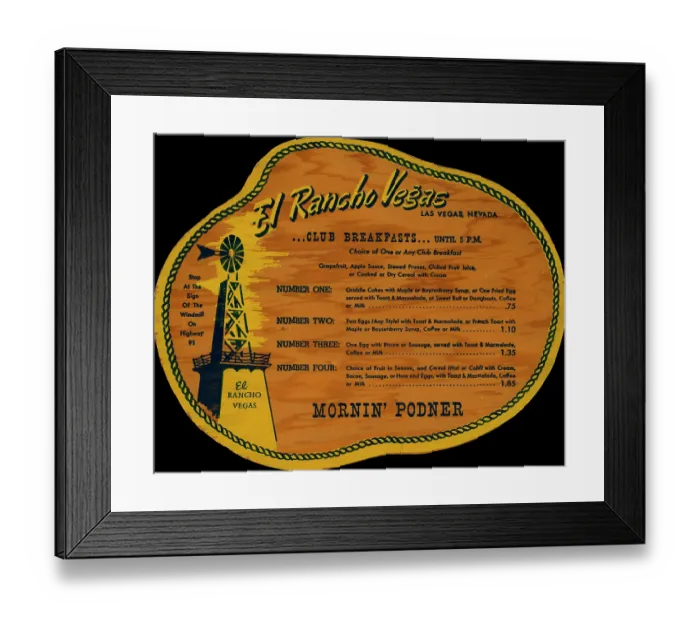 Framed Print : El Rancho Vegas Framed Print : El Rancho Vegas
