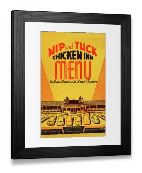 Framed Print : Nip and Tuck Chicken Inn