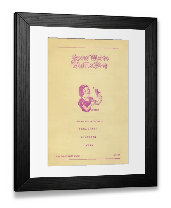 Framed Print : Snow White Waffle Shop