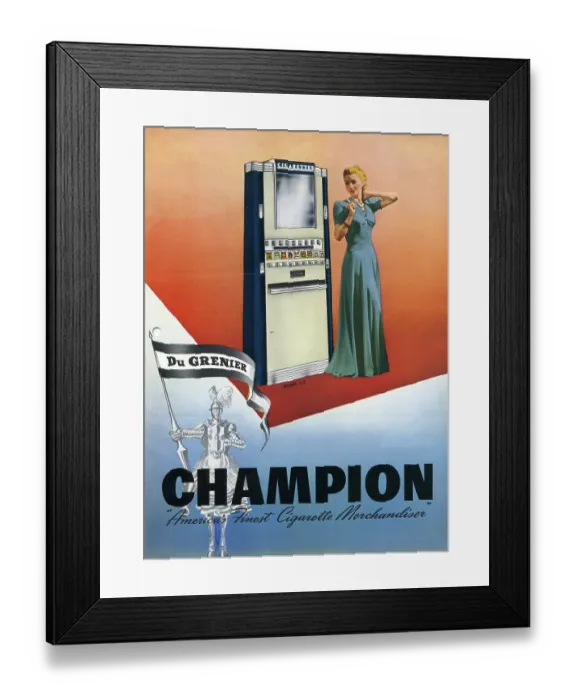 Framed Print : Champion Cigarette Merchandiser Framed Print : Champion Cigarette Merchandiser