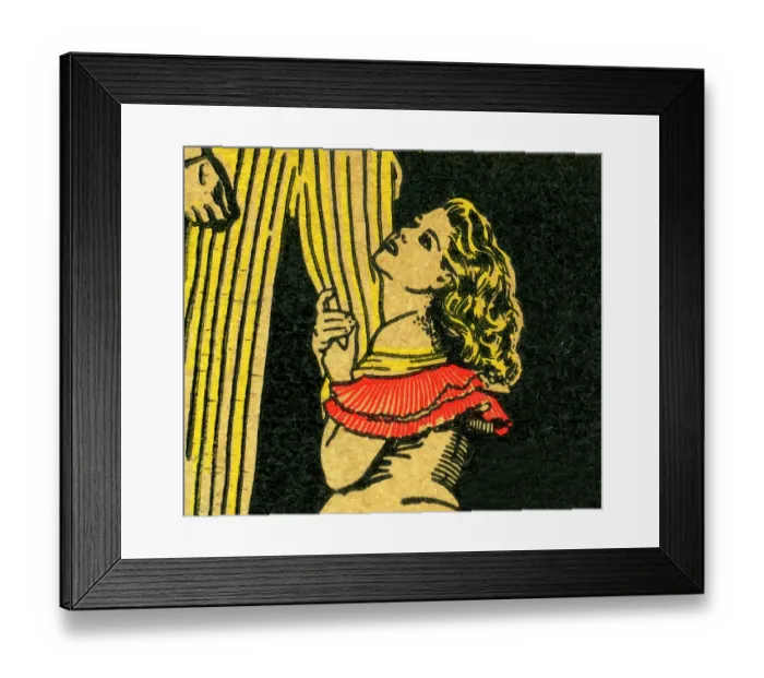 Framed Print : Woman holding man's leg Framed Print : Woman holding man's leg
