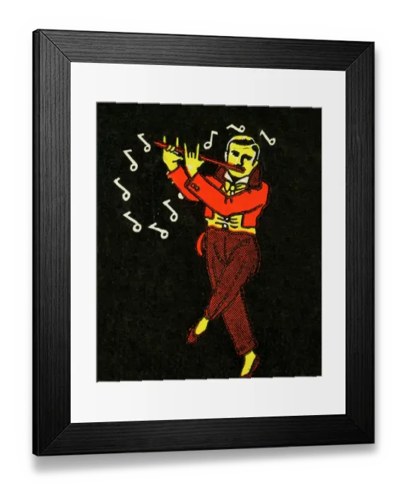 Framed Print : Man playing flute Framed Print : Man playing flute