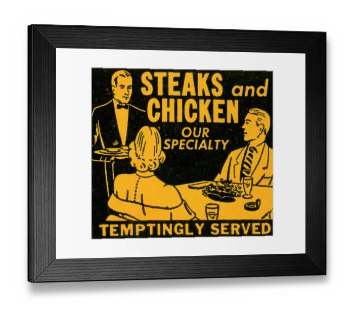 Framed Print : Waiter serving couple Framed Print : Waiter serving couple