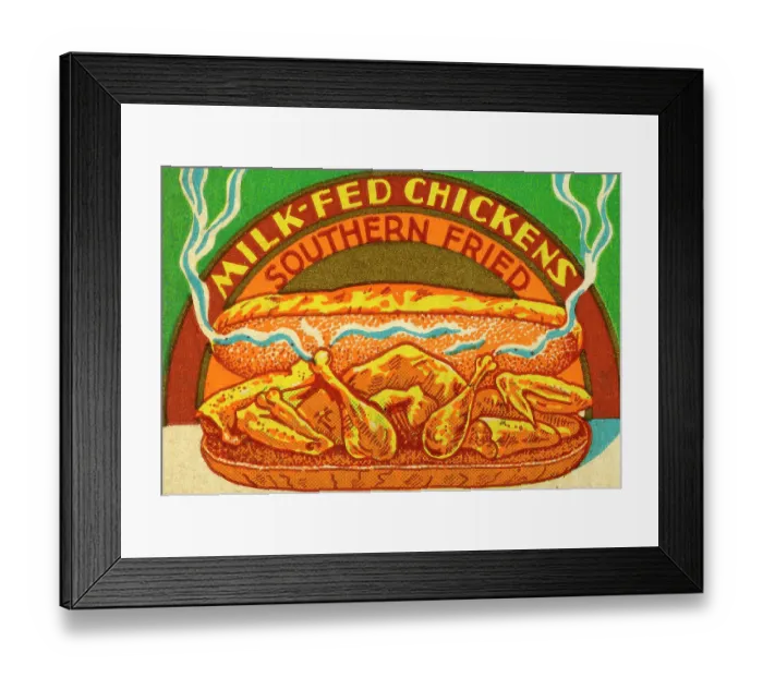 Framed Print : Fried chicken and bread Framed Print : Fried chicken and bread