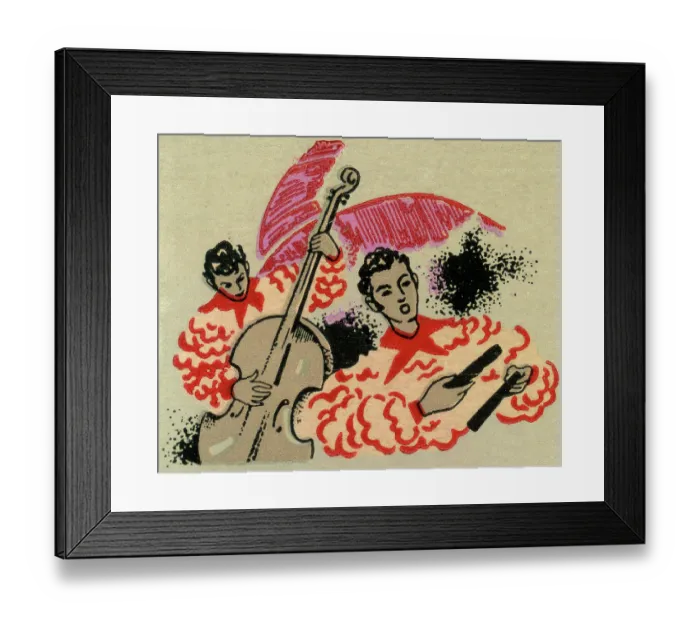 Framed Print : Musicians playing instruments Framed Print : Musicians playing instruments