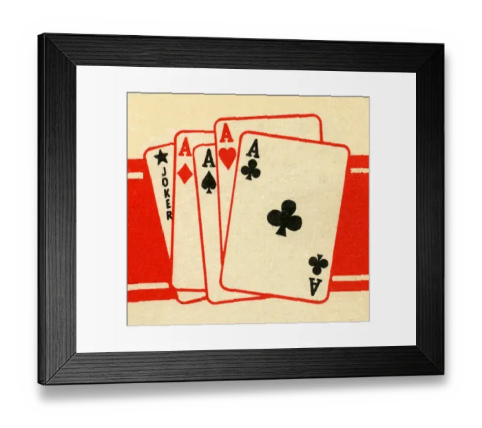 Framed Print : 4 Aces And A Joker Framed Print : 4 Aces And A Joker