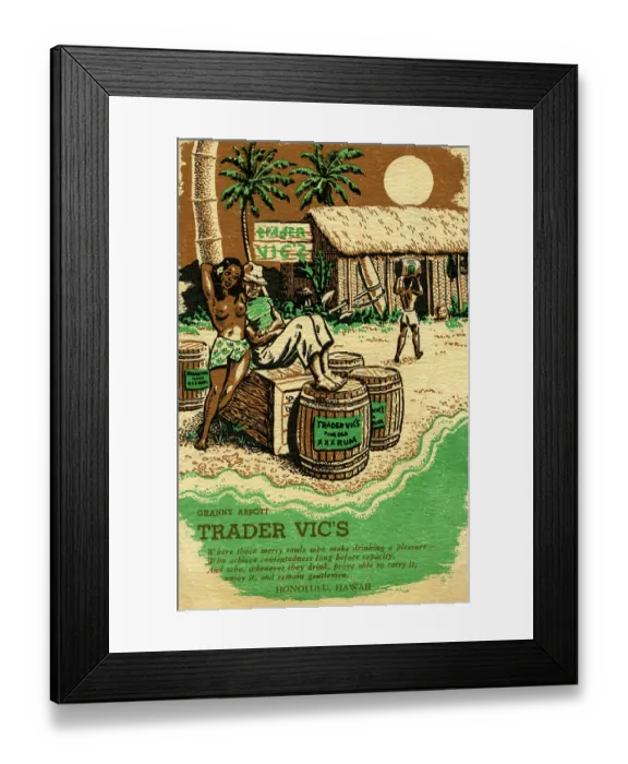 Framed Print : Trader Vic's Framed Print : Trader Vic's