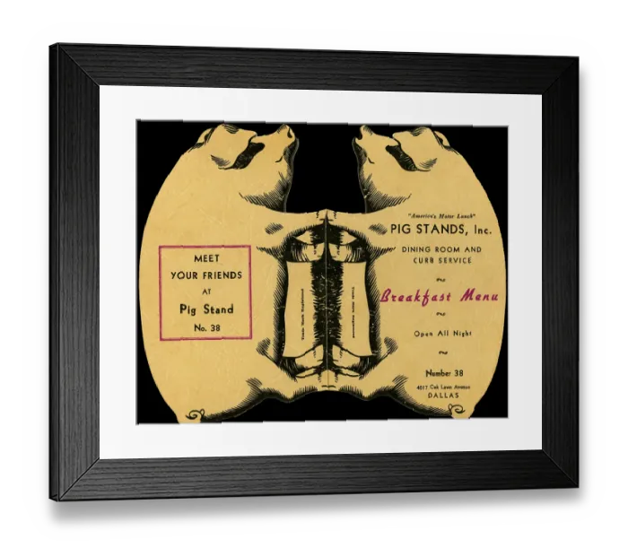 Framed Print : Pig Stands, Inc Framed Print : Pig Stands, Inc