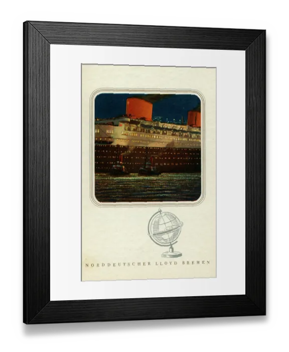 Framed Print : Norddeutscher Lloyd Bremen Framed Print : Norddeutscher Lloyd Bremen