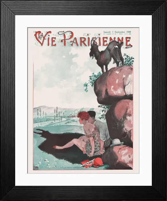 Framed Print : La Vie Parisienne Magazine Cover, 1929. From a private collection Framed Print : La Vie Parisienne Magazine Cover, 1929. From a private collection