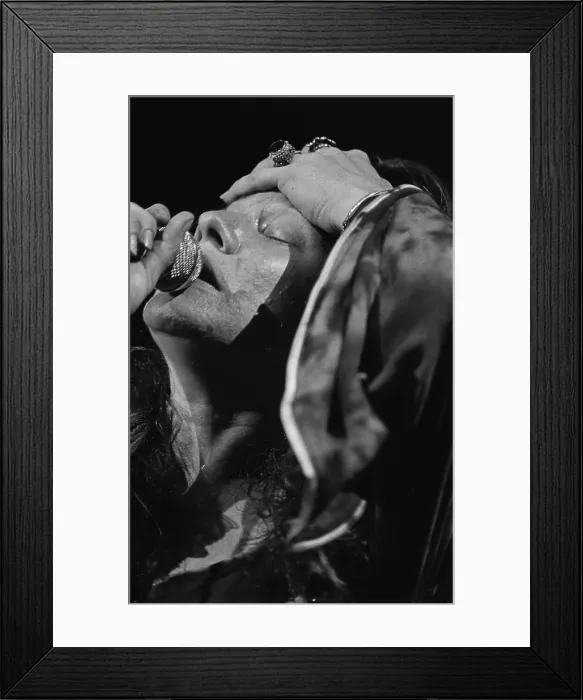 Framed Print : Janis Joplin Plays Woodstock