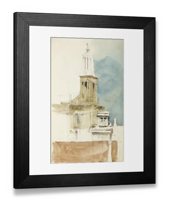Framed Print : Sketch Of A Church Framed Print : Sketch Of A Church