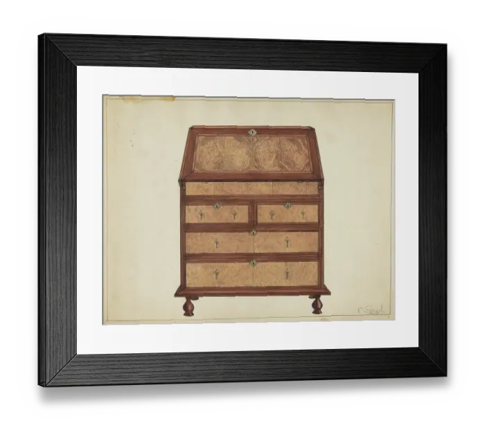 Framed Print : Slant-Top Desk Framed Print : Slant-Top Desk