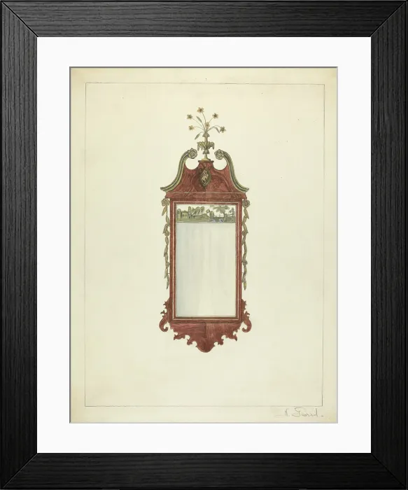 Framed Print : Mirror, circa 1953. Artist Nicholas Gorid Framed Print : Mirror, circa 1953. Artist Nicholas Gorid