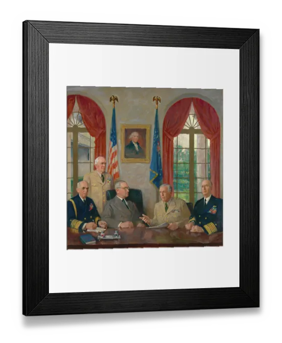 Framed Print : Truman And His Military Advisors Framed Print : Truman And His Military Advisors