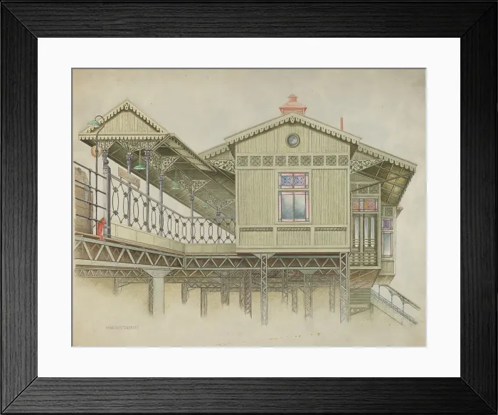 Framed Print : Exterior Of Elevated Station Framed Print : Exterior Of Elevated Station