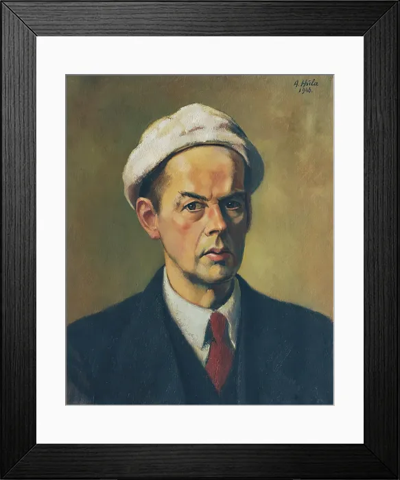 Framed Print : Self-Portrait With A White Cap Framed Print : Self-Portrait With A White Cap