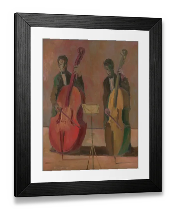 Framed Print : Bassists, 1945. Creator: Bedrich Hoffst‰dter Framed Print : Bassists, 1945. Creator: Bedrich Hoffst‰dter