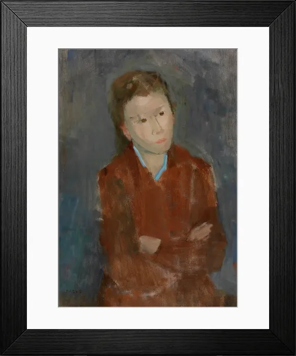Framed Print : Girl In Brown Framed Print : Girl In Brown