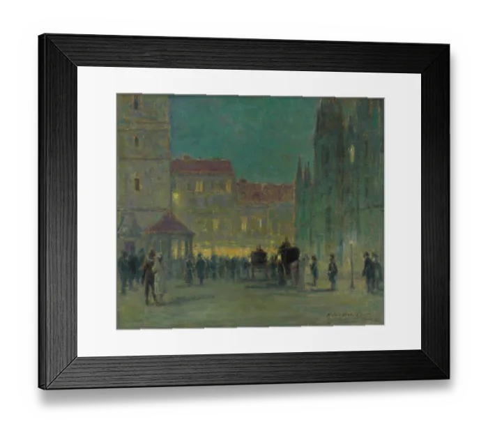 Framed Print : Evening In Front Of The St. Elisabeth Cathedral Framed Print : Evening In Front Of The St. Elisabeth Cathedral