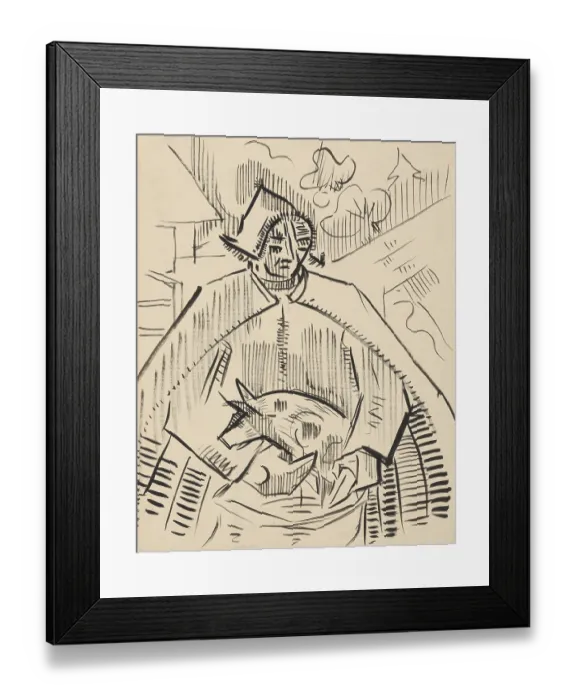 Framed Print : Man With A Piglet Framed Print : Man With A Piglet