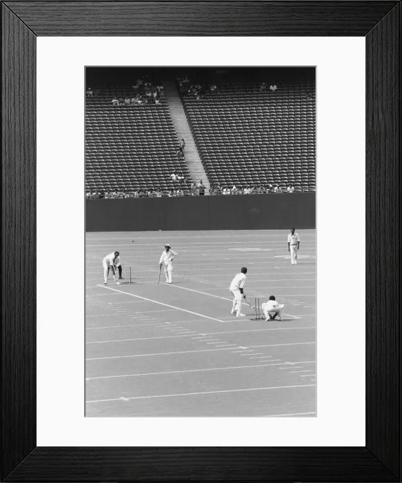 Framed Print : Caribbean And United States Cricket Teams In Action