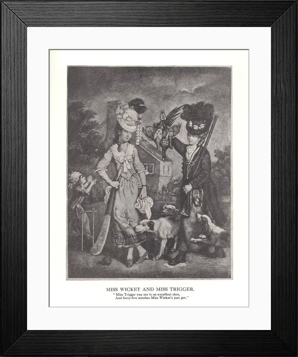 Framed Print : Miss Wicket and MissTrigger, c1778 (1912) Framed Print : Miss Wicket and MissTrigger, c1778 (1912)
