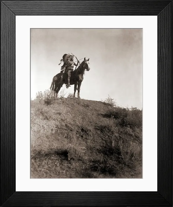 Framed Print : Absaroke Warrior By Curtis Framed Print : Absaroke Warrior By Curtis