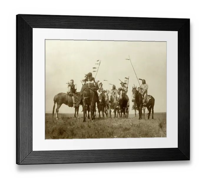 Framed Print : Atsina Warriors On Horseback Framed Print : Atsina Warriors On Horseback