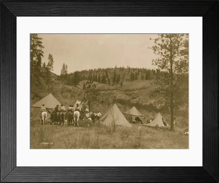 Framed Print : Author's camp among the Spokan Framed Print : Author's camp among the Spokan