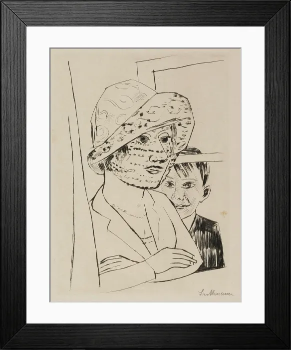 Framed Print : Dame Mit Knabe (Woman And Boy) - (Minna And Peter Beckmann) Framed Print : Dame Mit Knabe (Woman And Boy) - (Minna And Peter Beckmann)