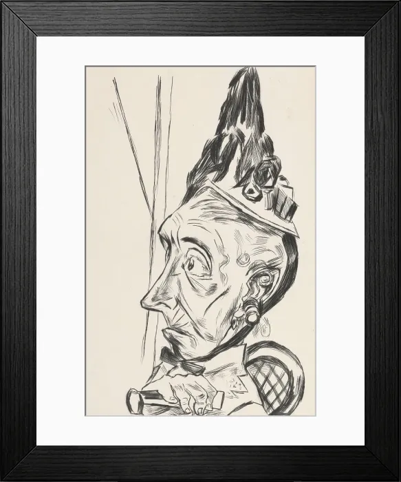 Framed Print : Old Woman With Bonnet (Alte Frau Mit Kapothut) Framed Print : Old Woman With Bonnet (Alte Frau Mit Kapothut)