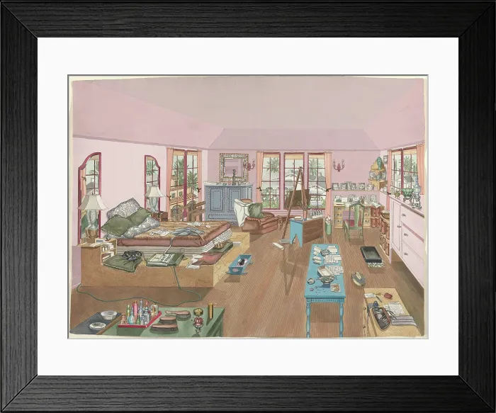 Framed Print : Bedroom, 1940, 1935 / 1942. Artist Perkins Harnly Framed Print : Bedroom, 1940, 1935 / 1942. Artist Perkins Harnly