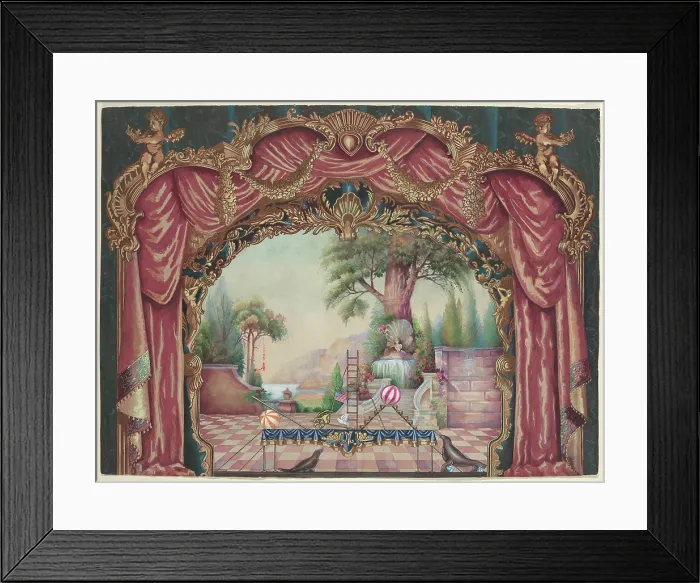 Framed Print : Backdrop For Vaudeville Stage Framed Print : Backdrop For Vaudeville Stage