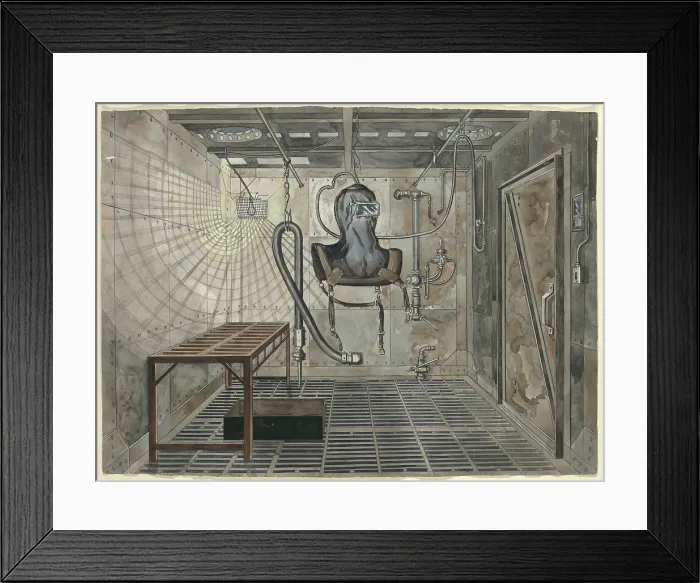 Framed Print : Interior Sand Blasting Chamber Framed Print : Interior Sand Blasting Chamber