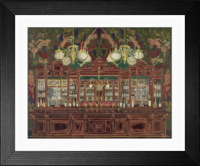 Framed Print : Bar, 1935 / 1942. Artist Perkins Harnly. (Photo by Heritage Art / Heritage Framed Print : Bar, 1935 / 1942. Artist Perkins Harnly. (Photo by Heritage Art / Heritage
