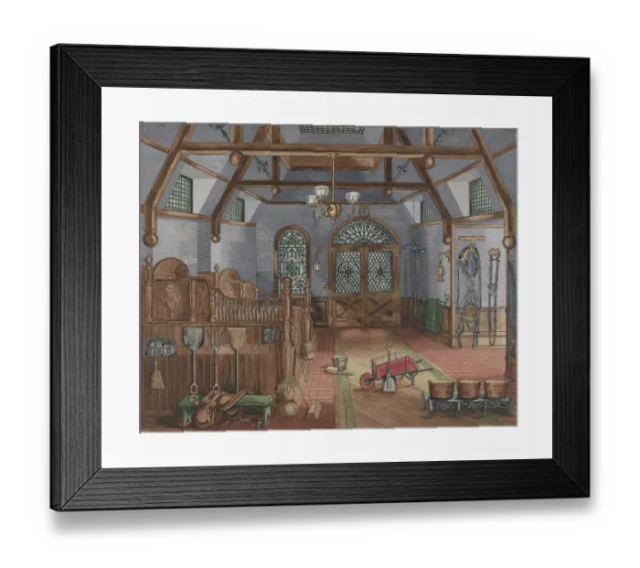 Framed Print : Stable, 1935 / 1942. Artist Perkins Harnly Framed Print : Stable, 1935 / 1942. Artist Perkins Harnly