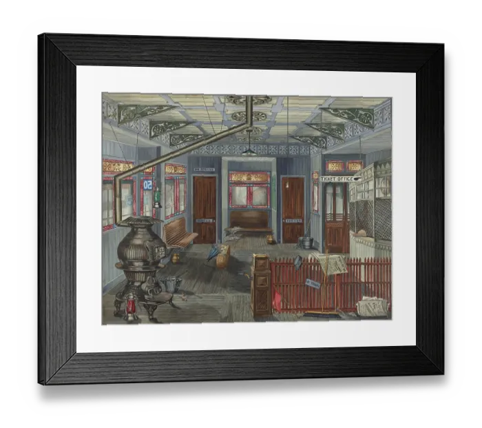 Framed Print : El Station Interior Framed Print : El Station Interior