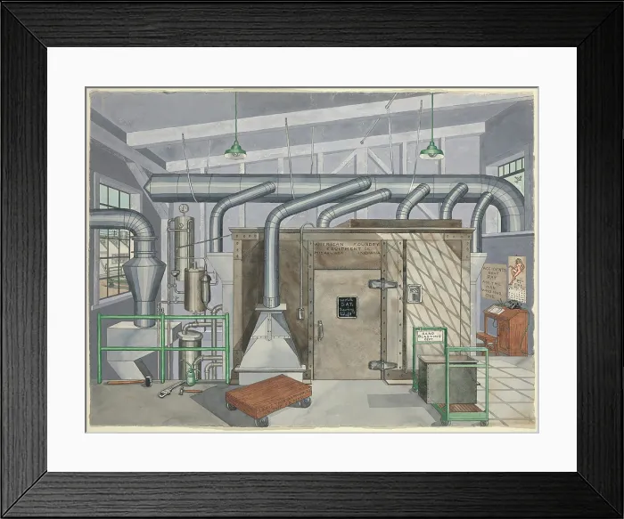 Framed Print : Exterior Sand Blasting Chamber Framed Print : Exterior Sand Blasting Chamber
