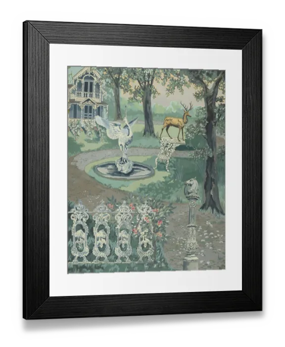 Framed Print : Garden Setting Framed Print : Garden Setting